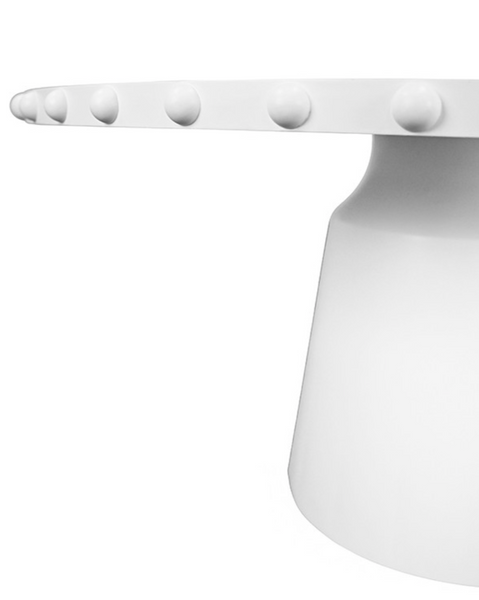 Lucian Round Matte White Lacquer Dining Table