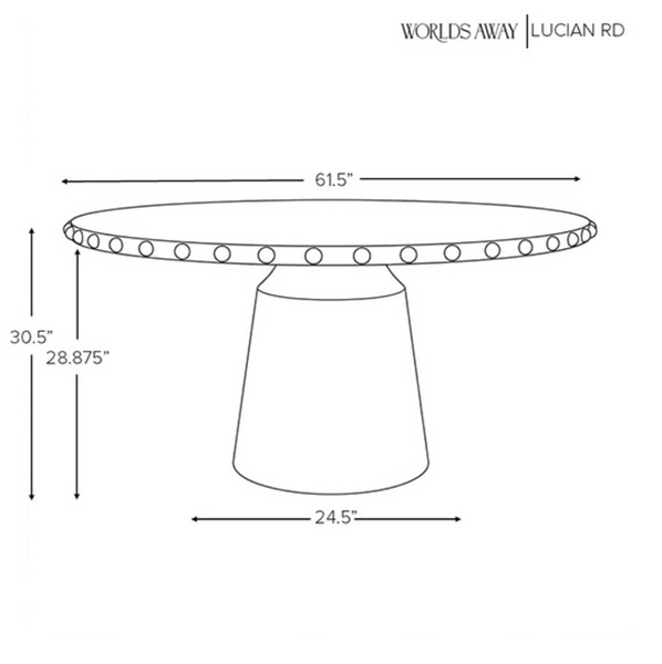 Lucian Round Matte White Lacquer Dining Table