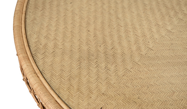 Gabrielle 60" Round Rattan Pedestal Dining Table