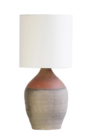 Upcycled Clay Rice Wine Bottle Table Lamp - Matthew Izzo Collection