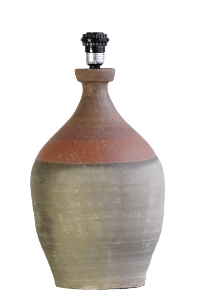 Upcycled Clay Rice Wine Bottle Table Lamp - Matthew Izzo Collection