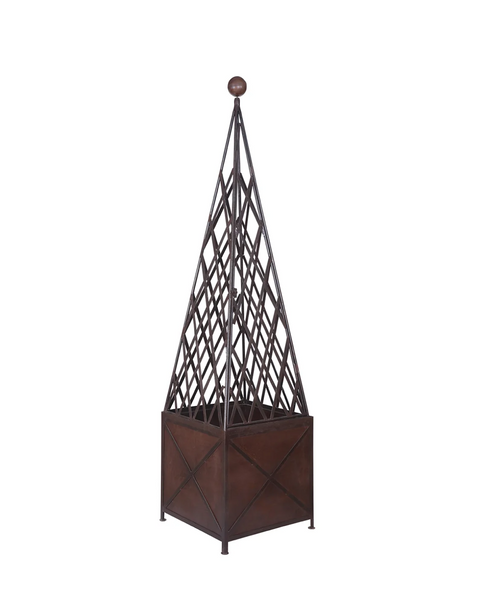 Cast Iron Large Topiary Obelisk - Matthew Izzo Collection