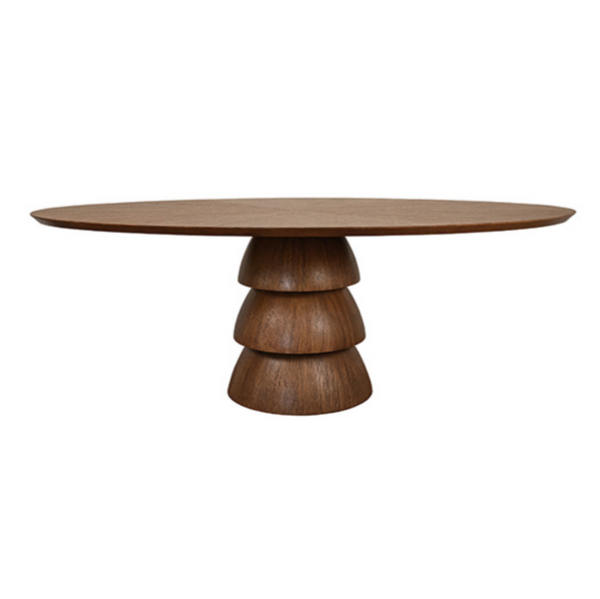 Callum Provincial Oak Oval Dining Table