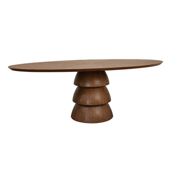 Callum Provincial Oak Oval Dining Table