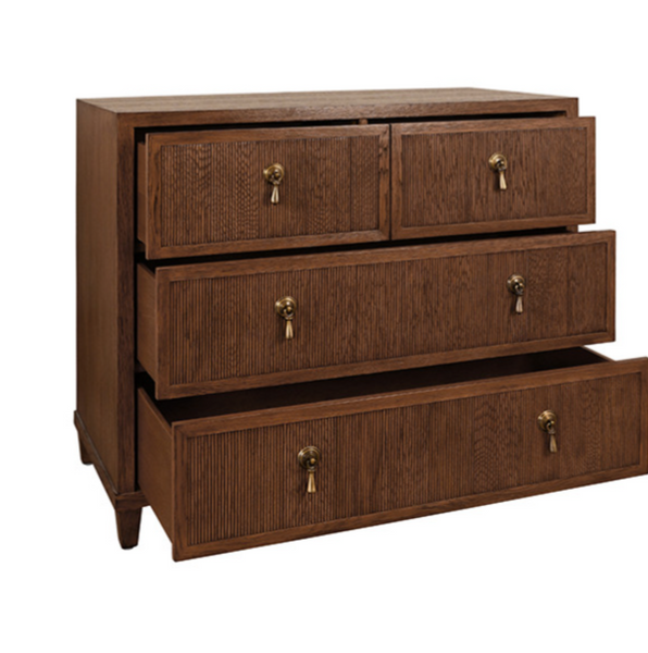 Pascal Provincial Brown Oak Chest of Drawers