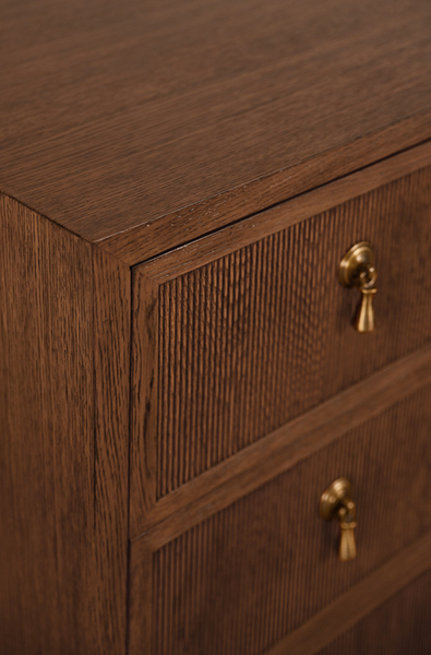 Pascal Provincial Brown Oak Chest of Drawers