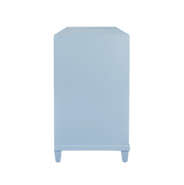 Pascal Provincial Matte Light Blue Lacquer Chest of Drawers
