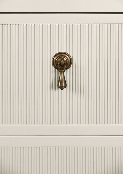 Pascal Provincial Matte Antique White Lacquer Chest of Drawers