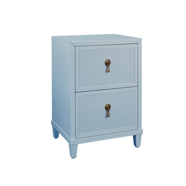 Novalie Light Blue Matte Lacquer Side Table