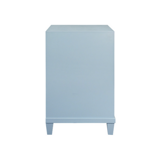 Novalie Light Blue Matte Lacquer Side Table