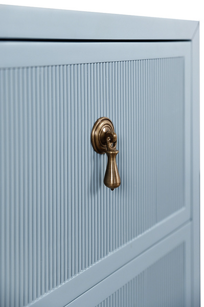 Novalie Light Blue Matte Lacquer Side Table