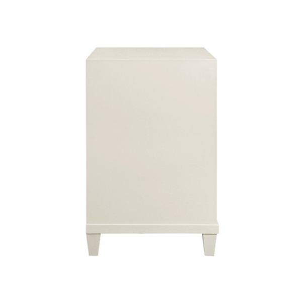 Novalie Antique White Matte Lacquer Side Table