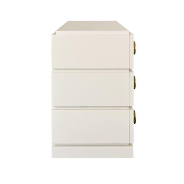 Roderick Antique White Lacquer Chest of Drawers