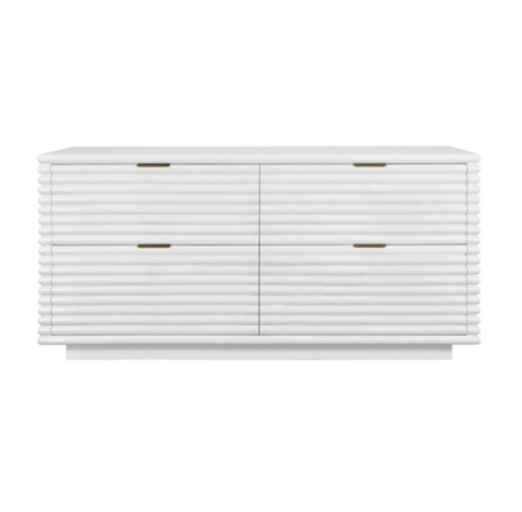Ranger White Lacquer Four Drawer Chest