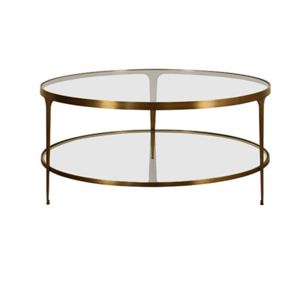 Stacey Antique Brass Coffee Table