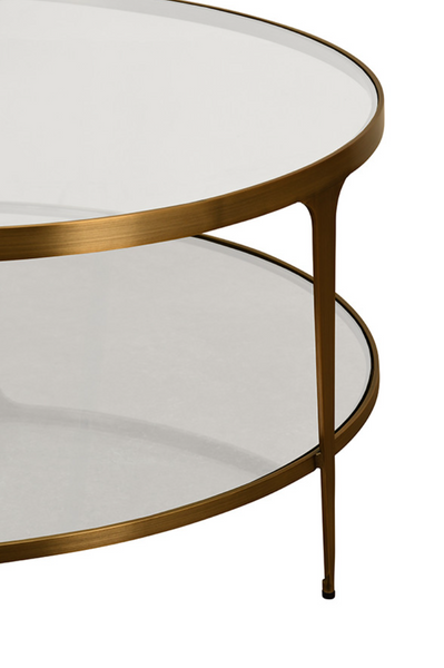 Stacey Antique Brass Coffee Table