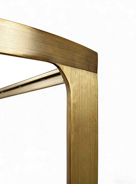 Lisa Antique Brass Demilune Console Table