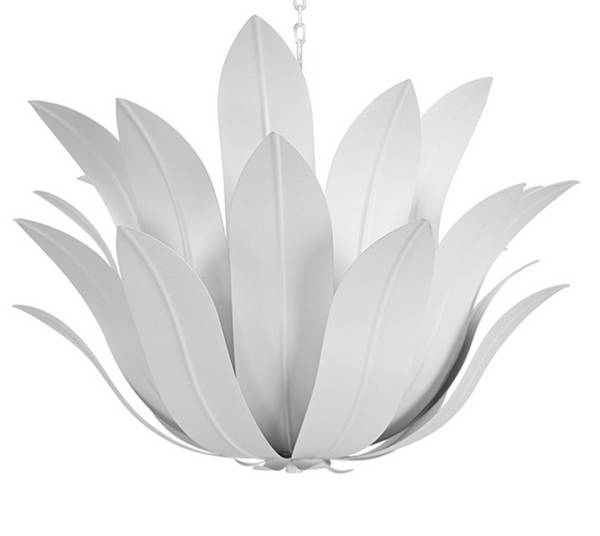 Leander White Leaf Blossom Chandelier