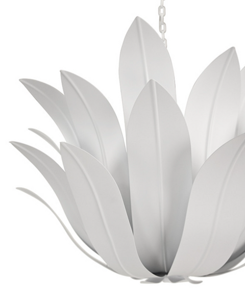 Leander White Leaf Blossom Chandelier