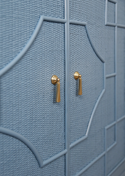 Isabel Rattan Capri Blue Rattan Cabinet