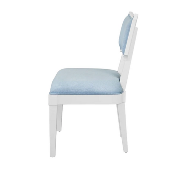 Hayden Performance Light Blue Linen Bow Back Dining Chair