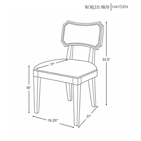 Hayden Performance Light Blue Linen Bow Back Dining Chair