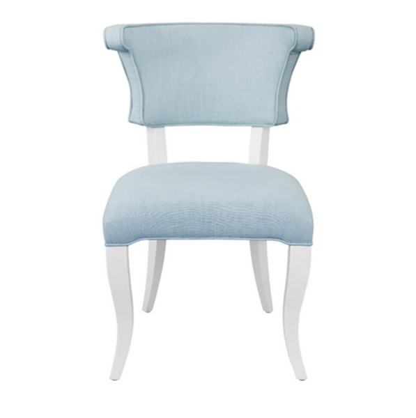 Eloise Light Blue Performance Linen Dining Chair