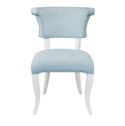 Eloise Light Blue Performance Linen Dining Chair