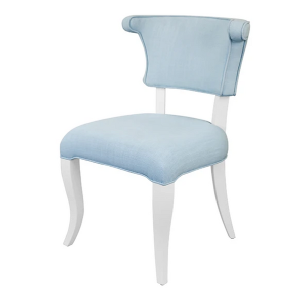 Eloise Light Blue Performance Linen Dining Chair