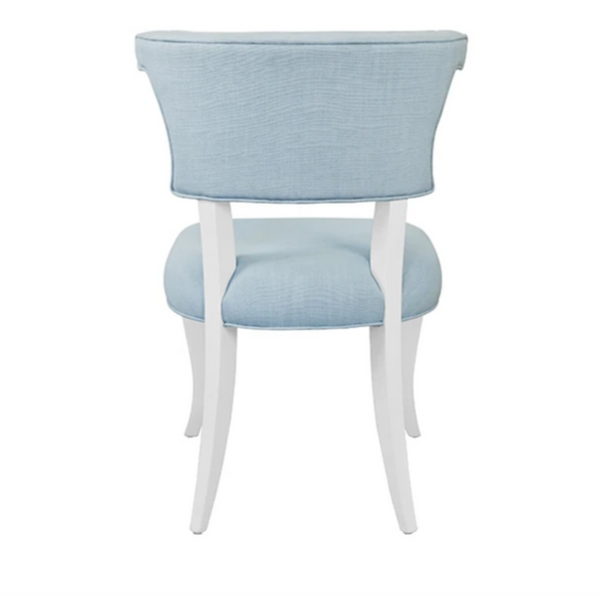 Eloise Light Blue Performance Linen Dining Chair