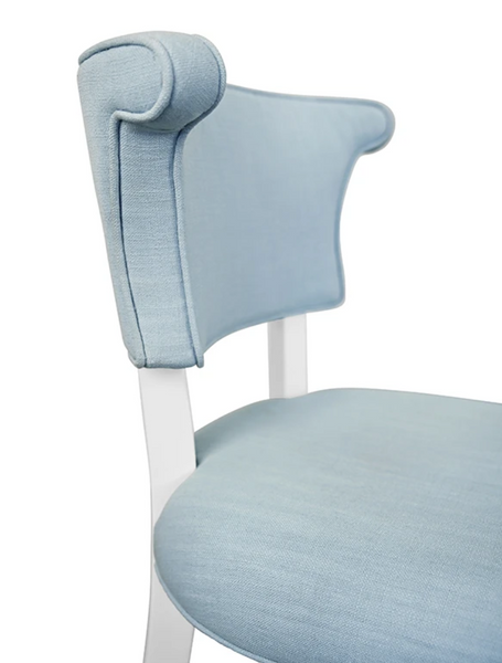 Eloise Light Blue Performance Linen Dining Chair