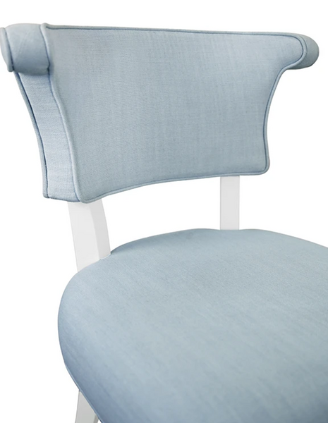 Eloise Light Blue Performance Linen Dining Chair