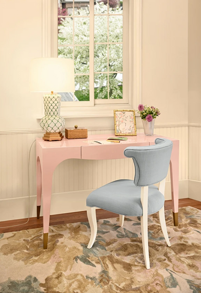 Eloise Light Blue Performance Linen Dining Chair