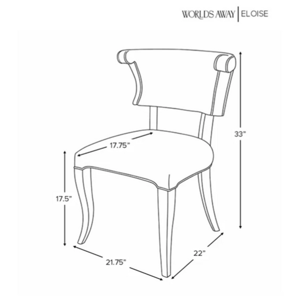 Eloise Light Blue Performance Linen Dining Chair