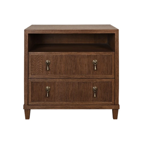 Corine Provincial Brown Fluted Oak Side Table