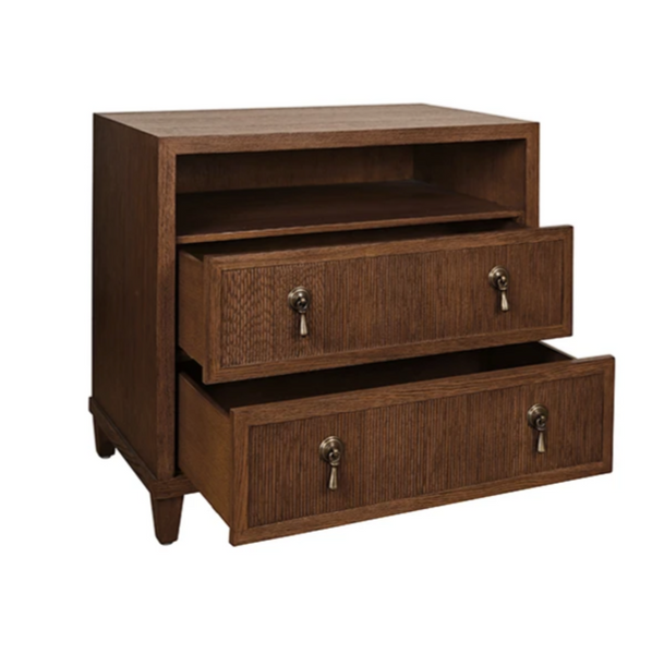 Corine Provincial Brown Fluted Oak Side Table