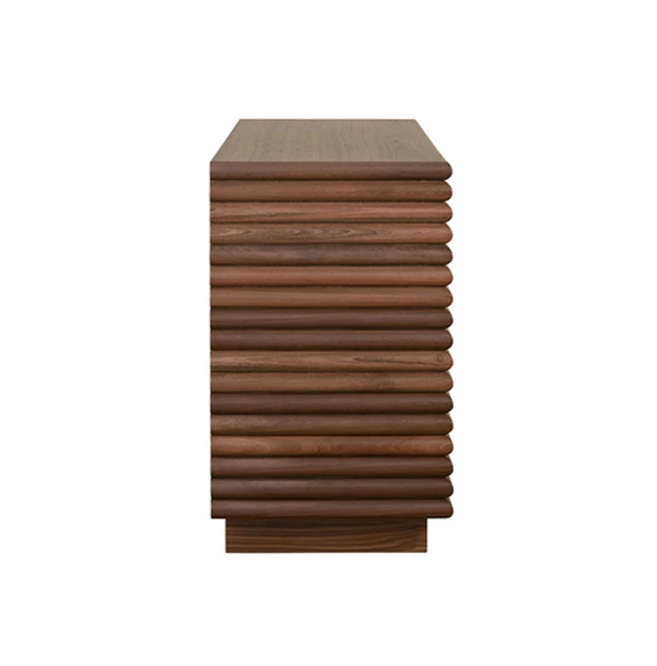 Nayla Walnut Reed Side Table