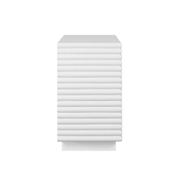 Mateo Glossy White Lacquer Side Table