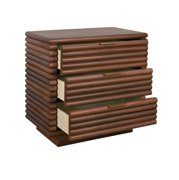 Mateo Walnut Reed Nightstand