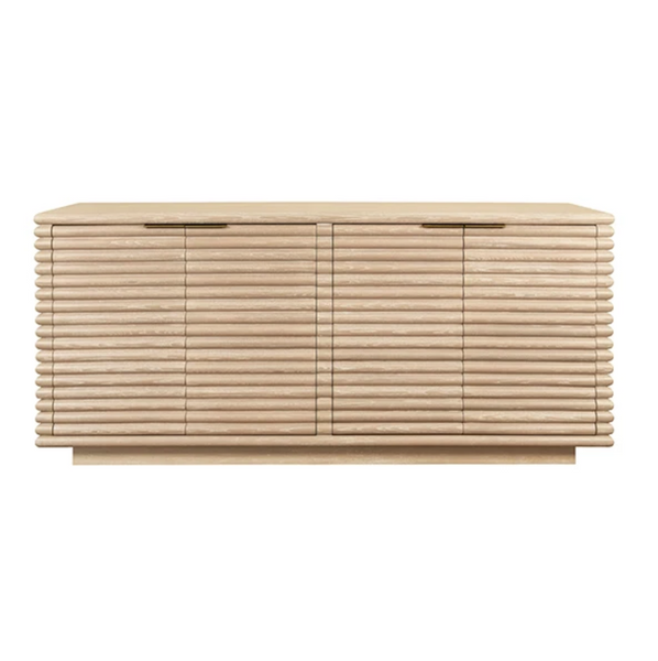 Giovanni Cerused Oak Reed Four Door Buffet