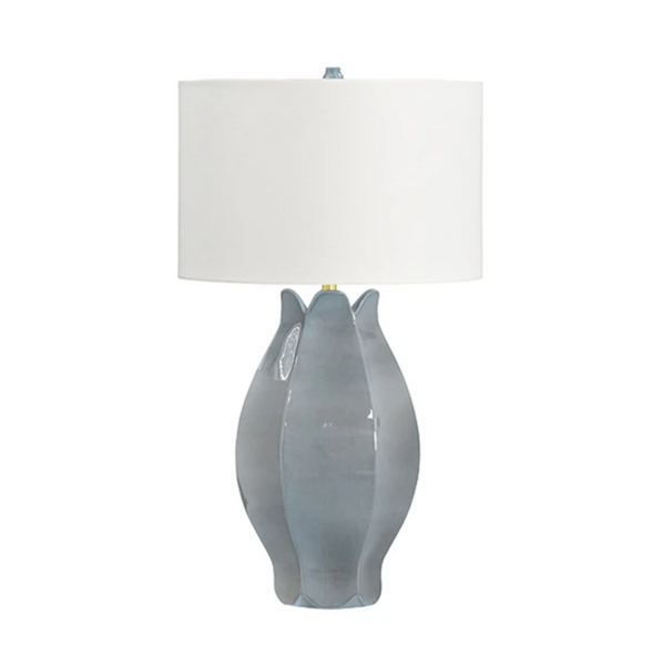 Mae Gray Blue Glazed Ceramic Table Lamp