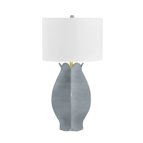 Mae Gray Blue Glazed Ceramic Table Lamp