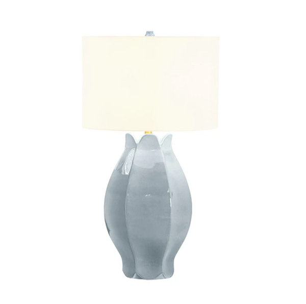 Mae Gray Blue Glazed Ceramic Table Lamp