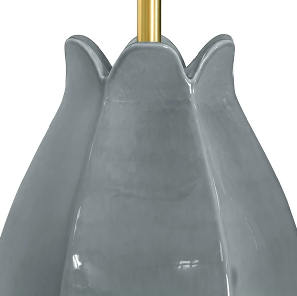 Mae Gray Blue Glazed Ceramic Table Lamp