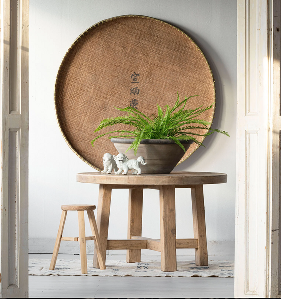 Rotund 48" Round Reclaimed Elm Wood Dining Table - Matthew Izzo Collection