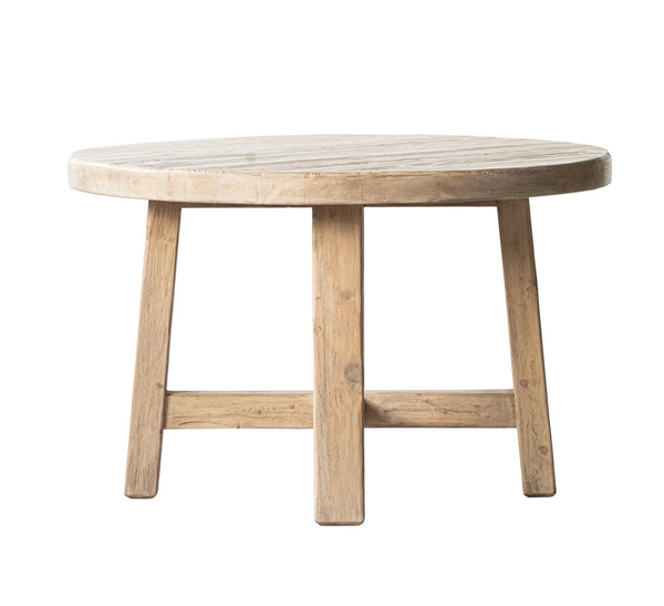 Rotund 48" Round Reclaimed Elm Wood Dining Table - Matthew Izzo Collection
