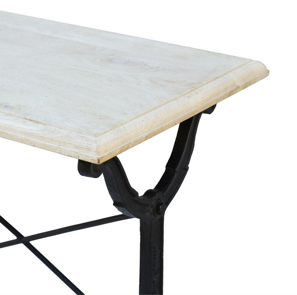 Avignon Lightly Distressed Whitewashed Oak Bistro Table - Matthew Izzo Collection