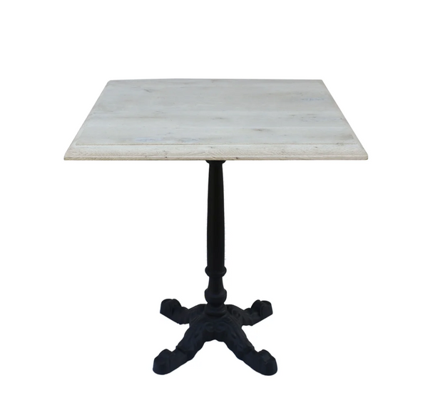 Avignon Lightly Distressed Square Oak Bistro Table - Matthew Izzo Collection