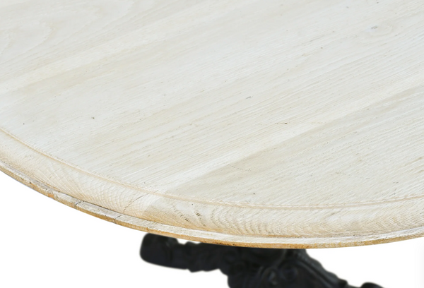 Avignon 40" Round Lightly Distressed White Oak Bistro Table - Matthew Izzo Collection