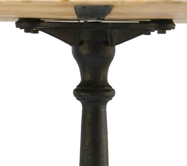 Avignon 40" Round Lightly Distressed White Oak Bistro Table - Matthew Izzo Collection